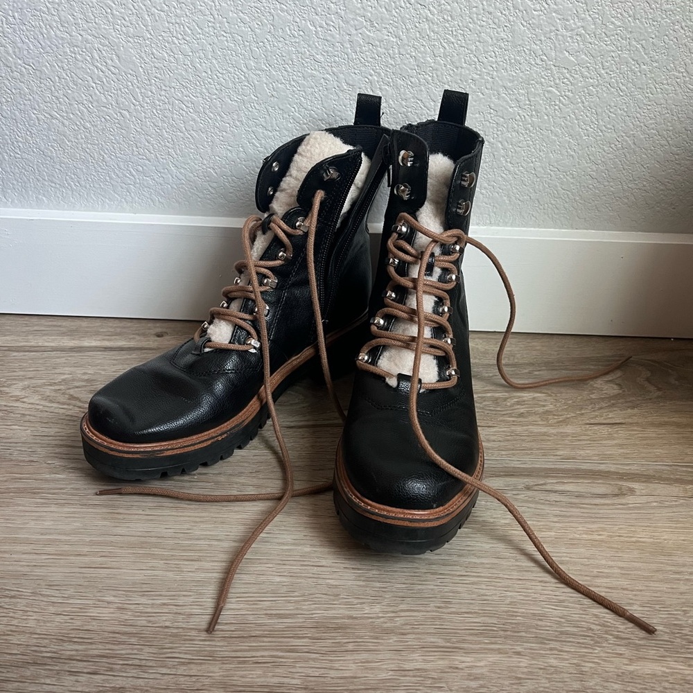 Nine West‎ Women's Black Piercy Combat Boots